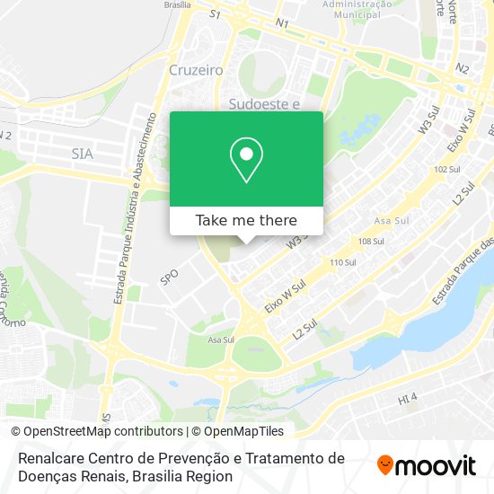 Mapa Renalcare Centro de Prevenção e Tratamento de Doenças Renais