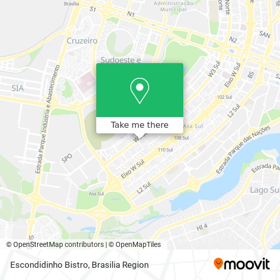 Escondidinho Bistro map