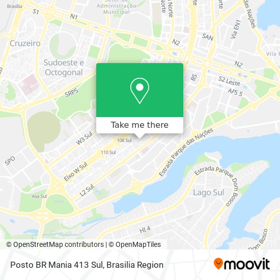 Posto BR Mania 413 Sul map