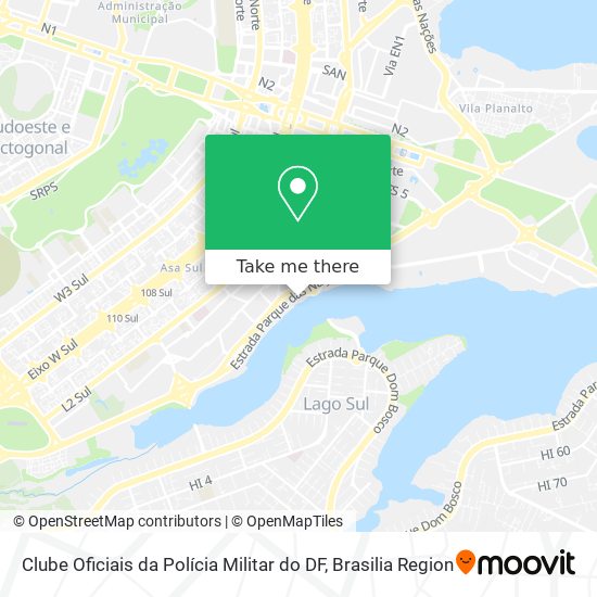 Clube Oficiais da Polícia Militar do DF map