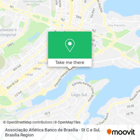 Associação Atlética Banco de Brasília - St C e Sul map