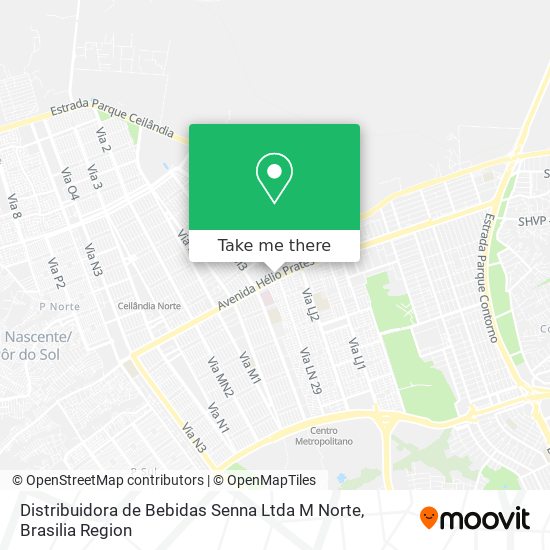 Mapa Distribuidora de Bebidas Senna Ltda M Norte