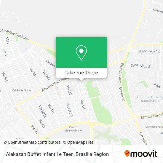 Alakazan Buffet Infantil e Teen map