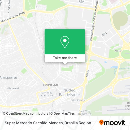 Super Mercado Sacolão Mendes map