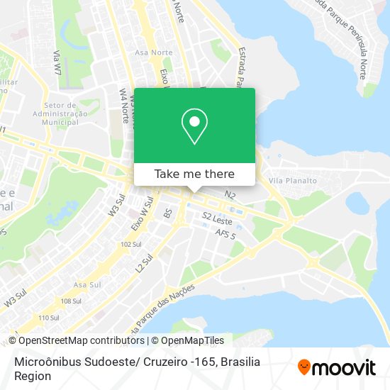Microônibus Sudoeste/ Cruzeiro -165 map