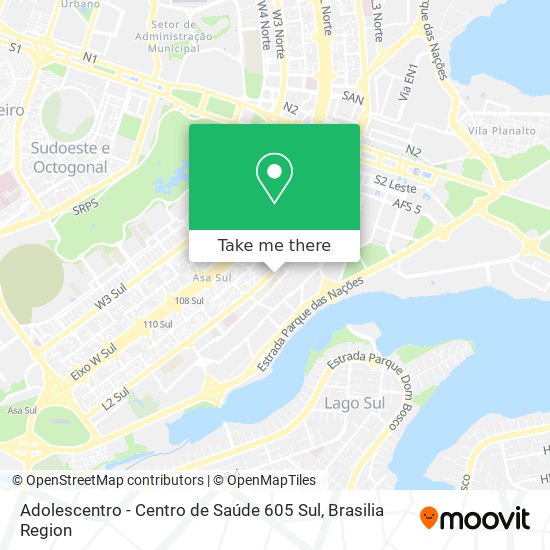 Adolescentro - Centro de Saúde 605 Sul map