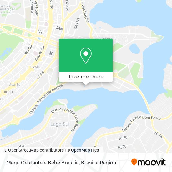 Mapa Mega Gestante e Bebê Brasília