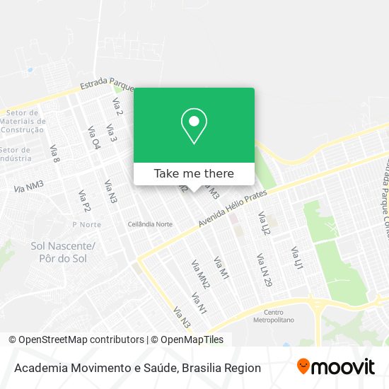 Academia Movimento e Saúde map