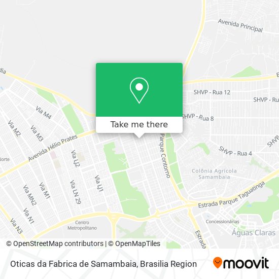 Oticas da Fabrica de Samambaia map
