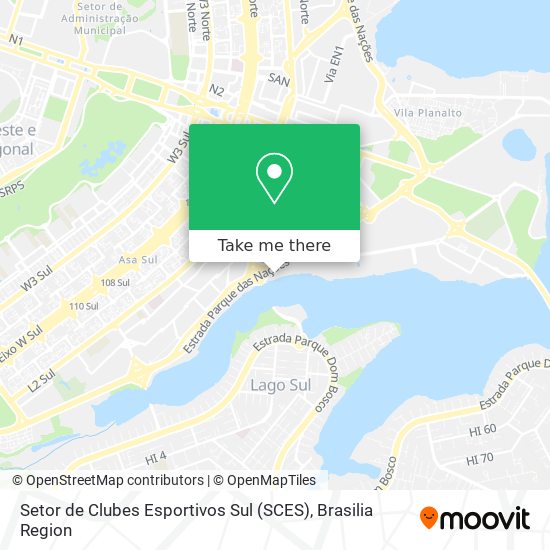 Mapa Setor de Clubes Esportivos Sul (SCES)