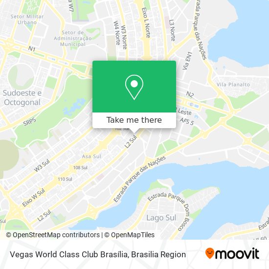 Mapa Vegas World Class Club Brasília