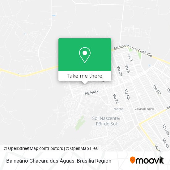 Mapa Balneário Chácara das Águas