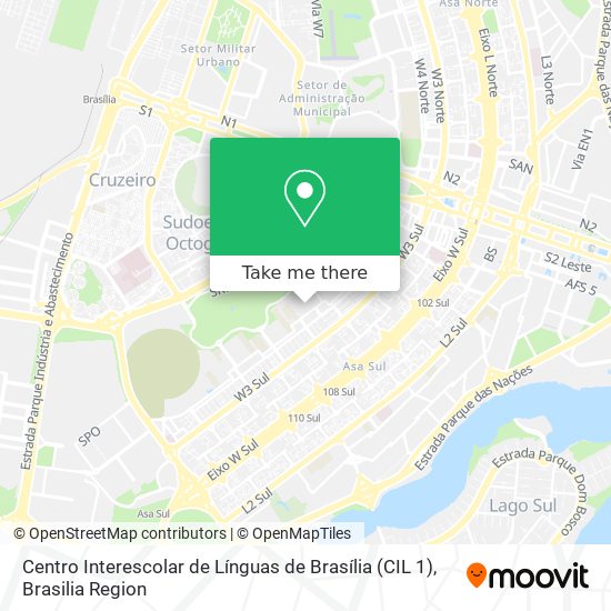 Centro Interescolar de Línguas de Brasília (CIL 1) map