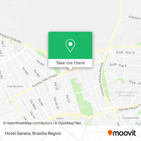 Hotel Savana map