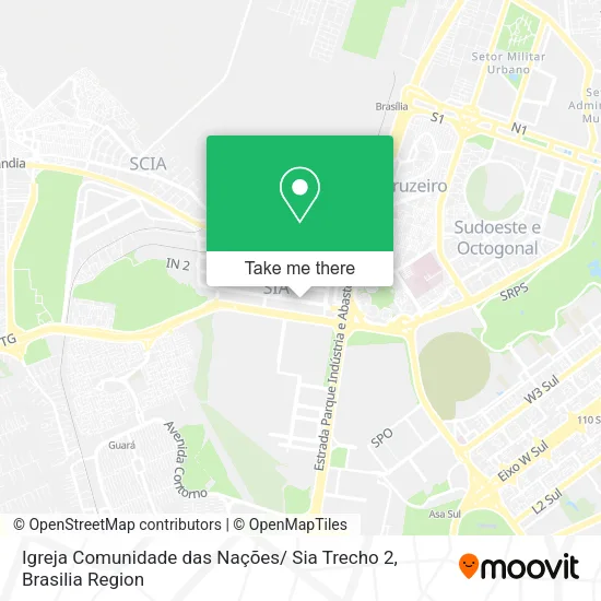 Igreja Comunidade das Nações/ Sia Trecho 2 map