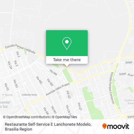 Restaurante Self-Service E Lanchonete Modelo map