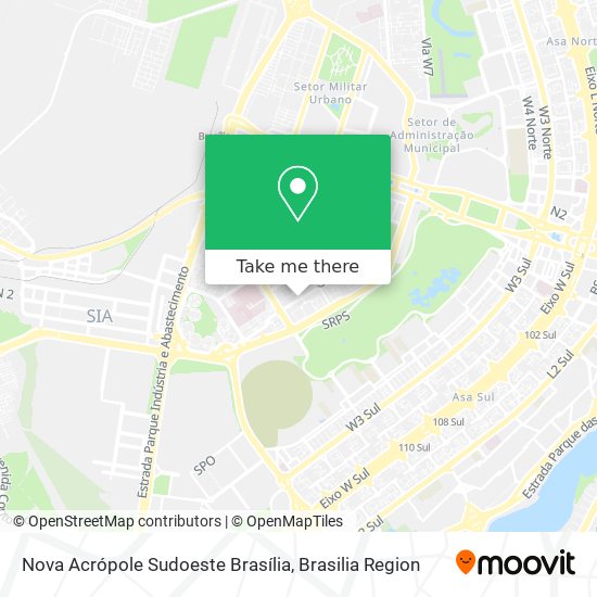 Nova Acrópole Sudoeste Brasília map