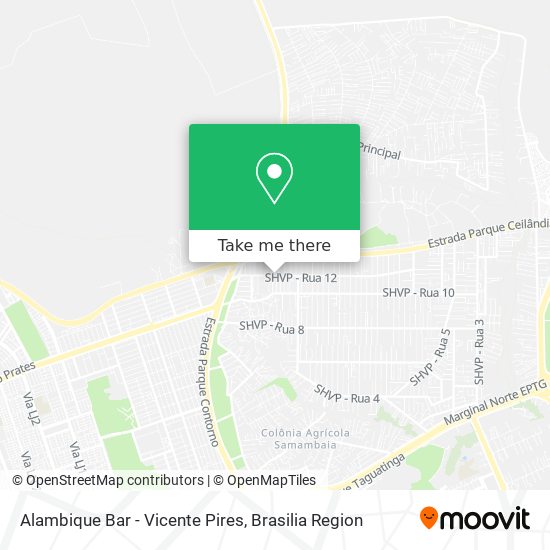 Mapa Alambique Bar - Vicente Pires