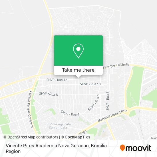 Vicente Pires Academia Nova Geracao map