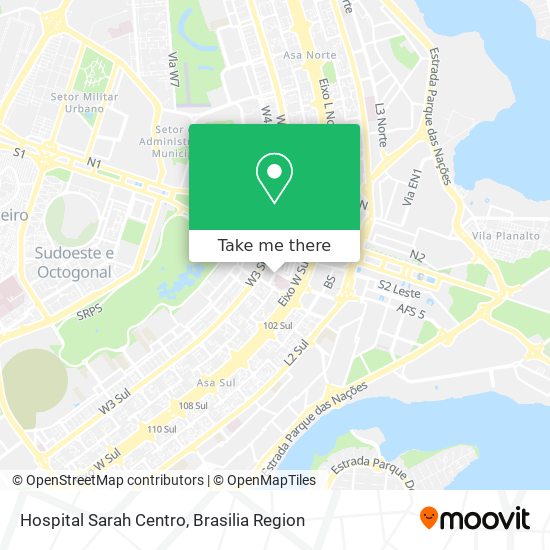 Hospital Sarah Centro map
