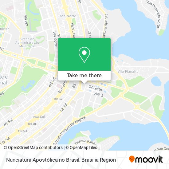 Nunciatura Apostólica no Brasil map
