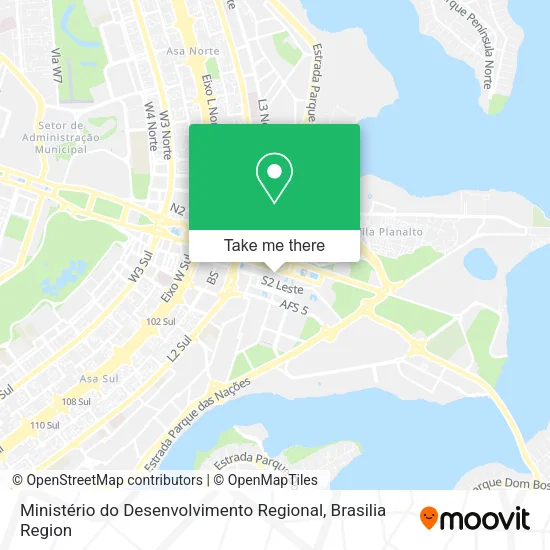 Ministério do Desenvolvimento Regional map