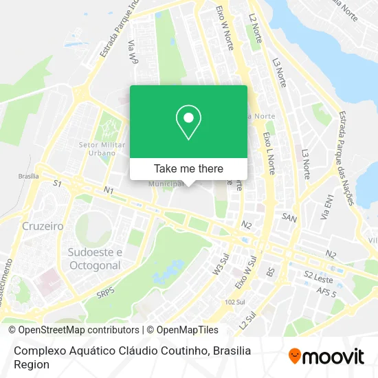 Complexo Aquático Cláudio Coutinho map