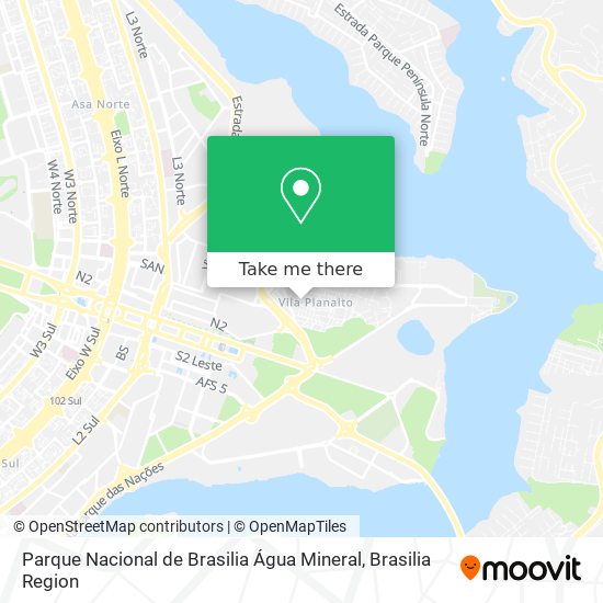 Parque Nacional de Brasilia Água Mineral map