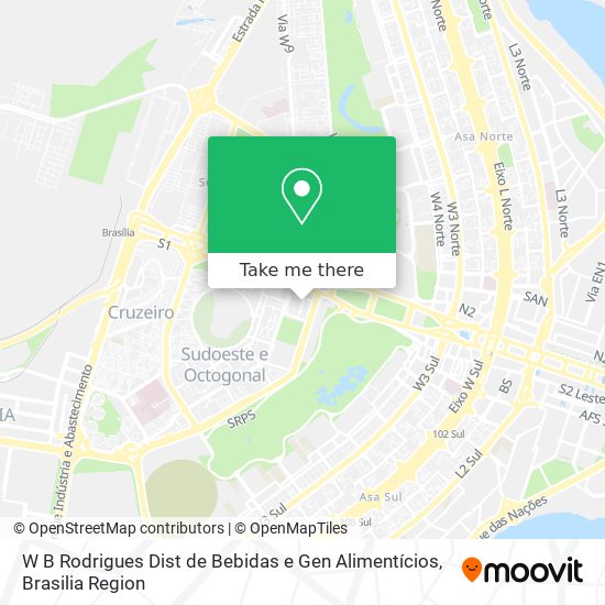 W B Rodrigues Dist de Bebidas e Gen Alimentícios map