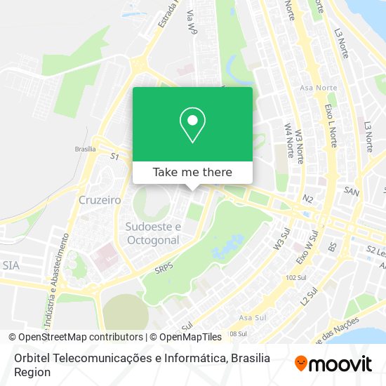 Mapa Orbitel Telecomunicações e Informática