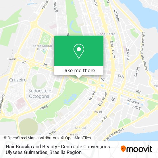 Hair Brasília and Beauty - Centro de Convenções Ulysses Guimarães map