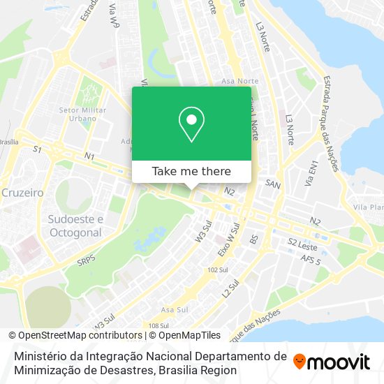 Ministério da Integração Nacional Departamento de Minimização de Desastres map