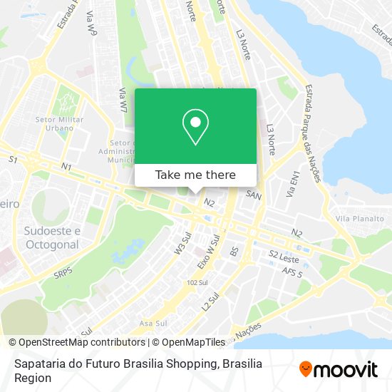 Sapataria do Futuro Brasilia Shopping map