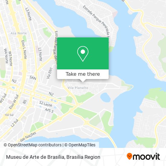 Mapa Museu de Arte de Brasília