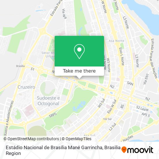 Estádio Nacional de Brasília Mané Garrincha map