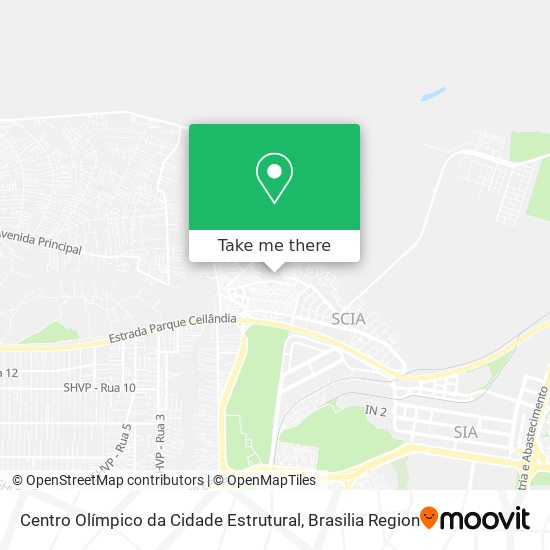 Centro Olímpico da Cidade Estrutural map