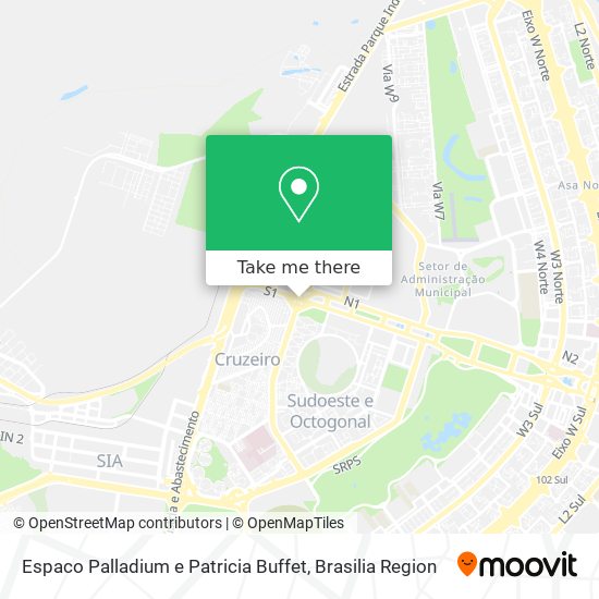 Espaco Palladium e Patricia Buffet map