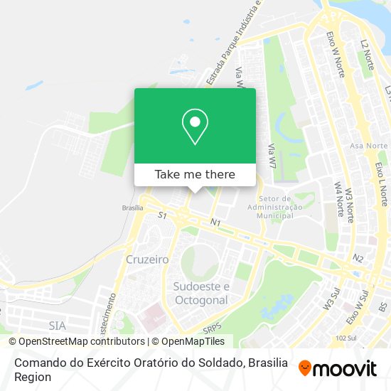 Comando do Exército Oratório do Soldado map