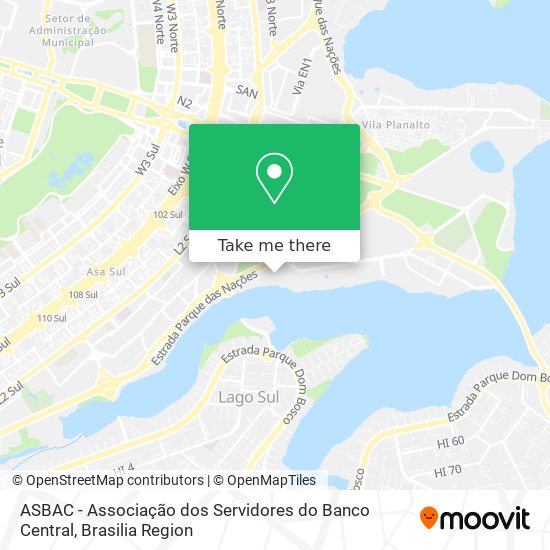 Mapa ASBAC - Associação dos Servidores do Banco Central