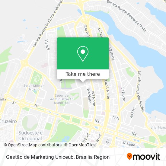 Gestão de Marketing Uniceub map