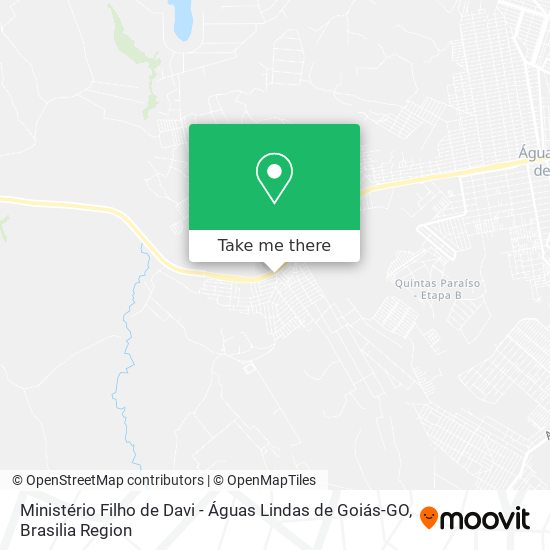 Ministério Filho de Davi - Águas Lindas de Goiás-GO map