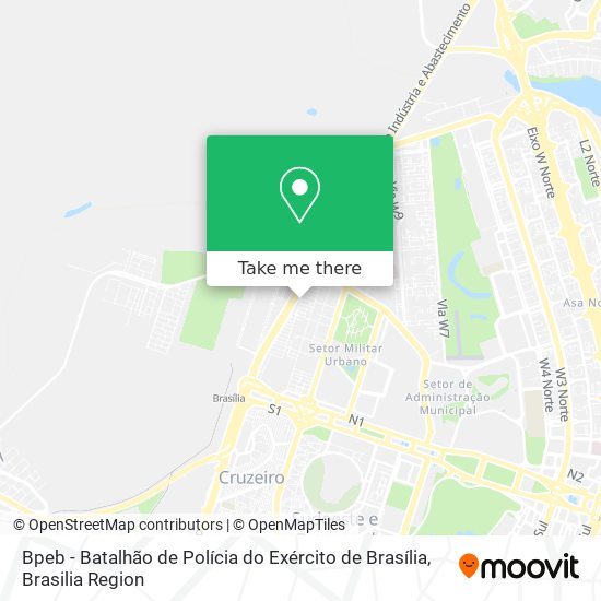 Bpeb - Batalhão de Polícia do Exército de Brasília map