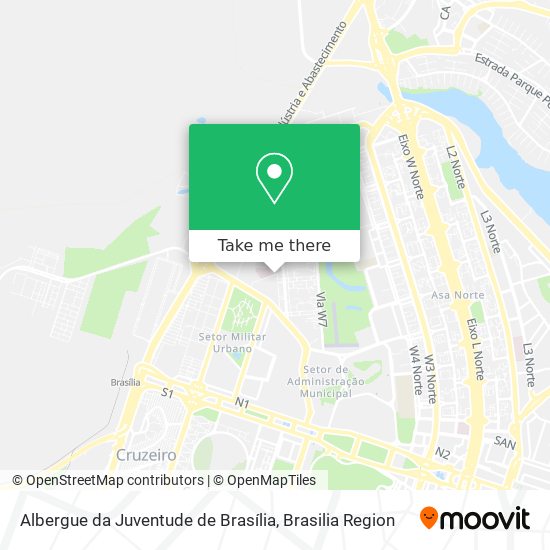 Albergue da Juventude de Brasília map