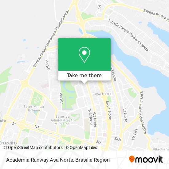 Academia Runway Asa Norte map