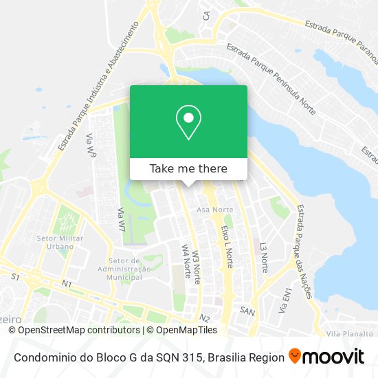 Condominio do Bloco G da SQN 315 map