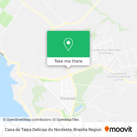 Casa de Taipa Delícias do Nordeste map