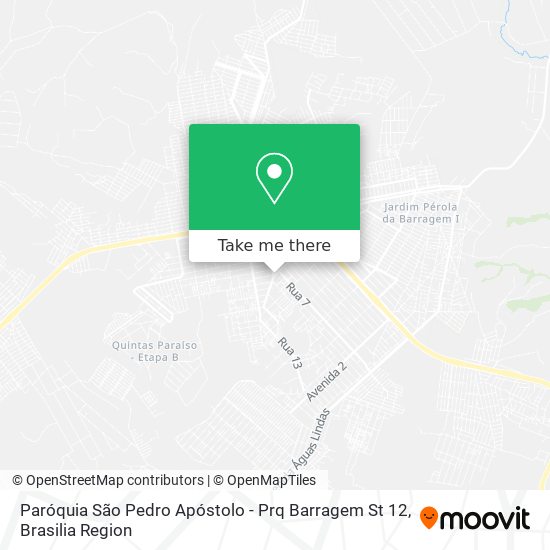 Paróquia São Pedro Apóstolo - Prq Barragem St 12 map