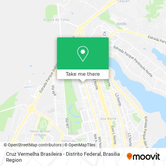 Cruz Vermelha Brasileira - Distrito Federal map