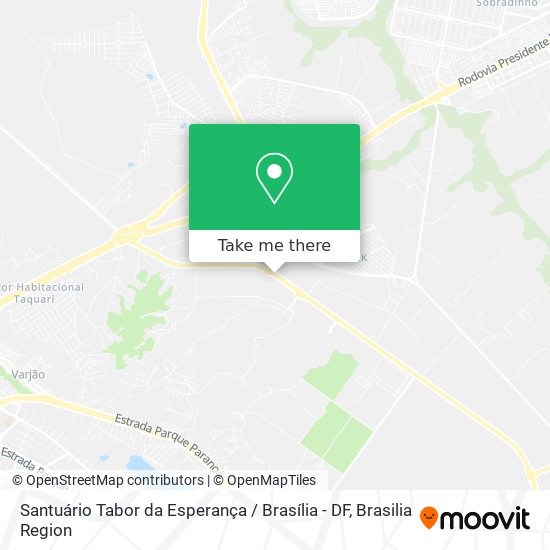 Santuário Tabor da Esperança / Brasília - DF map