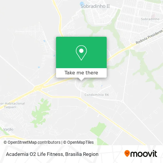 Academia O2 Life Fitness map